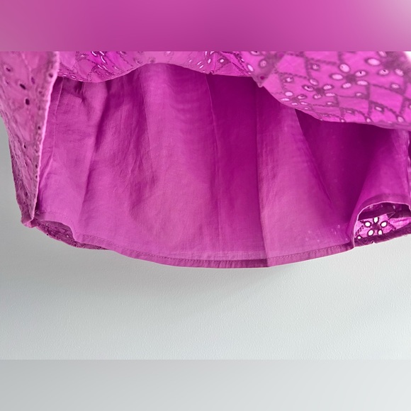 Draper James Women's V-Neck Puff Short Sleeve Top - Picture 5 of 7